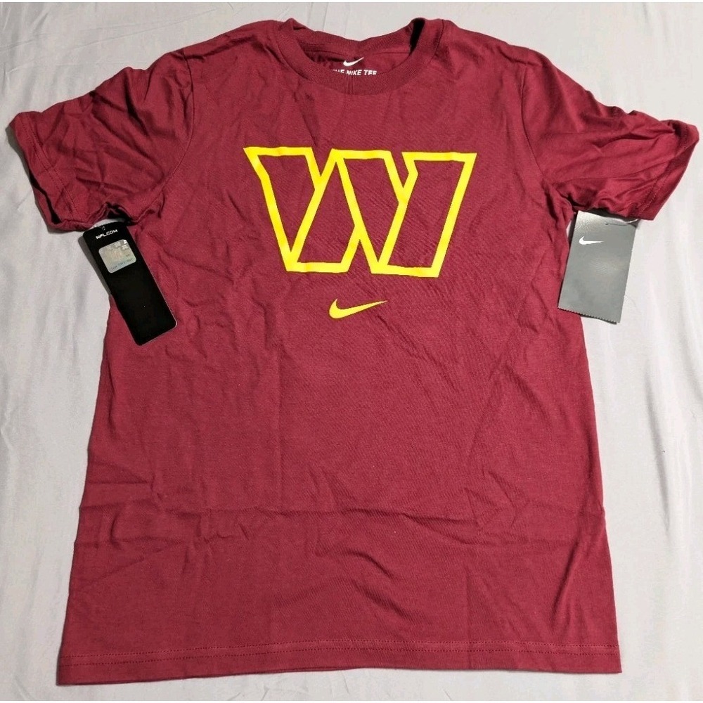 NWT Nike‎ Washington Commanders T Shirt Youth Medium 10-12 NFL Burgundy